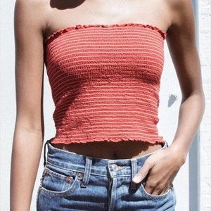 Brandy Melville Red Cleo Tube Top Size XS
